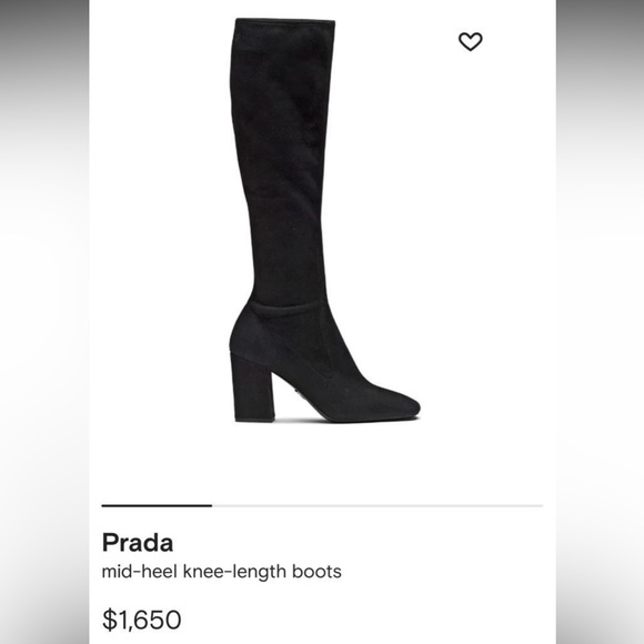 Prada Mid-heel Knee Length Boot - Picture 1 of 5